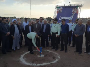 کلنگ زنی و افتتاح ایستگاه پلیس کران شهرستان سیرجان