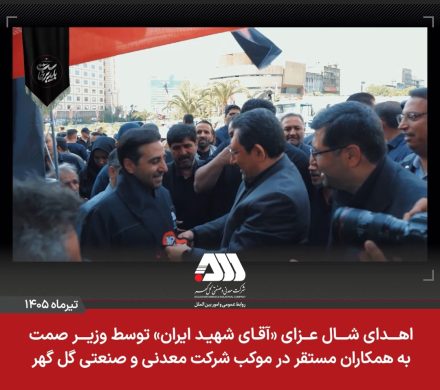 از سوی وزیر صمت به همکاران مستقر در موکب شرکت معدنی و صنعتی گلگهر